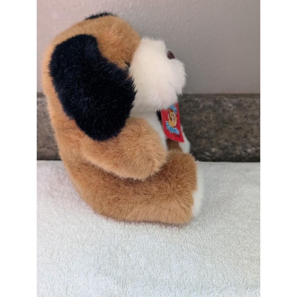Vintage Ganz Playful Puppets Brown White Doodles Black Patch Eye Plush Rare 1997 - Picture 13 of 16